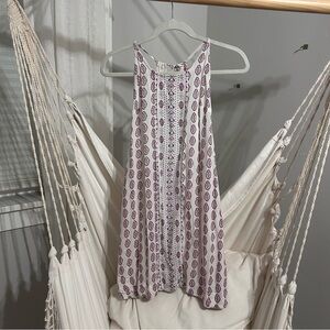 Boho Sleeveless dress with Purple Pattern